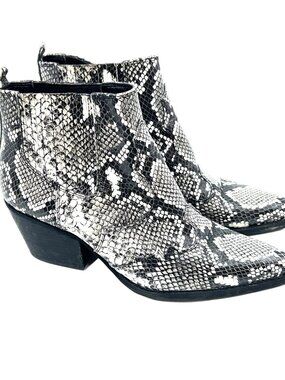 Sam Edelman Animal Print Leather Western Boots